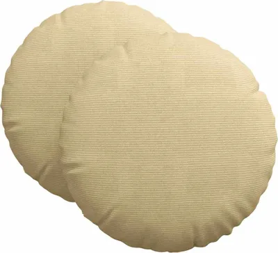 Zdjęcie produktu dla vidaXL Poduszki siedziskowe, 2 szt., tkanina cord, szaro-zielone, średnica 80 cm