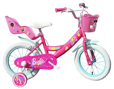 Produktbild von Barbie 14 Zoll Kinderfahrrad mit Stützrädern