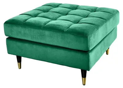 Produktbild von Pouf KOLIRI smaragdgrün – quadratisches Design in Samt