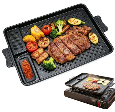 Obrázek produktu pro Solidchoice – Obdélníková grilovací deska, rozměry 37 x 26 cm, s nepřilnavým povrchem
