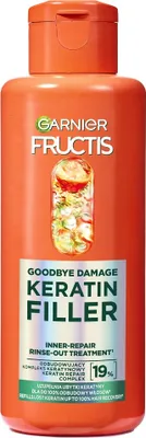 Zdjęcie produktu dla Garnier Fructis Goodbye Damage Keratin Filler odbudowująca kuracja do włosów do spłukiwania, 200 ml