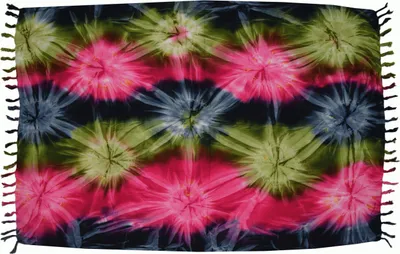 Produktbild von Sarong Pareo Wickelrock Wickeltuch Strandtuch Handtuch Stola Tuch Schal Badebekleidung 140x120 cm, bunt