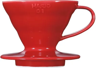 Produktbild von Hario V60 Handfilter Größe 01 Porzellan rot