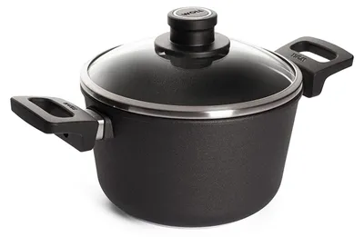 Produktbild von Woll Nowo Titanium Topf mit Glasdeckel in Box - Induktiv - Ø 20 cm, 12 cm hoch,