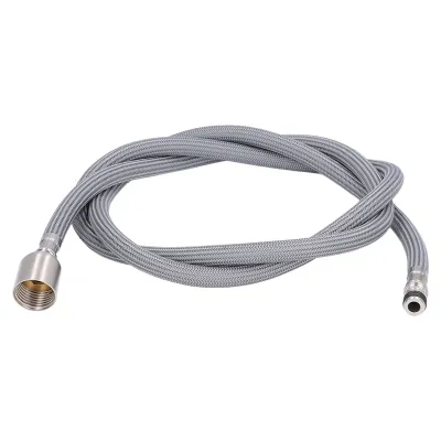 Image de G1/2 1,5 m Tuyau d'arrosage extensible, tresse en nylon, PVC flexible, tuyau de rechange pour la cuisine et la salle de bain