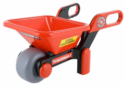 Immagine prodotto di Carriola giocattolo Cavallino Mammoet - robusta carriola per bambini rossa e nera