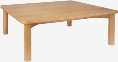 Produktbild von sweeek - Quadratischer Couchtisch Heveaholz und Eichenfurnier - Natur