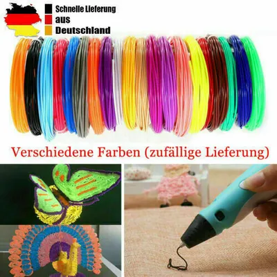 Produktbild von 20 Farben 100M FILAMENT für 3D Drucker 1.75mm 3D-Pen Starterset 3D Stift PLA