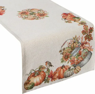 Obrázok produktu pre EUROFIRANY | Gobelínový behúň na stôl - 45x140 cm - jesenný motív - rustikálny, dekoratívny, útulný