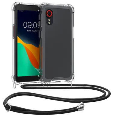 Produktbild von kwmobile Necklace Case kompatibel mit Samsung Galaxy Xcover 5 Hülle - Silikon Cover mit Handykette - Band Handyhülle Transparent