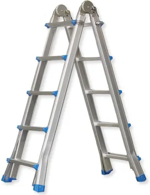 Imagen del producto de Silecomplaza: Escalera plegable, escalera telescópica, escalera de apoyo, escalera de 4x5, escalera multiusos, escalera de aluminio