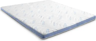 Image de Surmatelas en mousse à mémoire de forme CloudComfort Cool, dimensions 140 x 200 cm, hauteur 7 cm, fermeté H2/H3, surmatelas à 7 zones avec housse thermoactive rafraîchissante