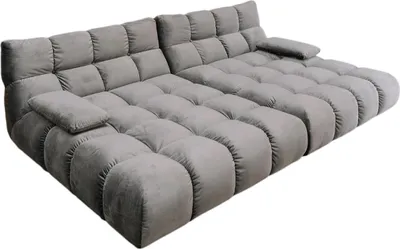Produktbild von KAWOLA Big Sofa VIVIEN Velvet stone