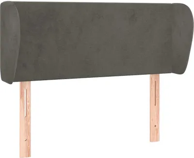 Produktbild von vidaXL Kopfteil mit Ohren Dunkelgrau 83x23x78/88 cm Samt