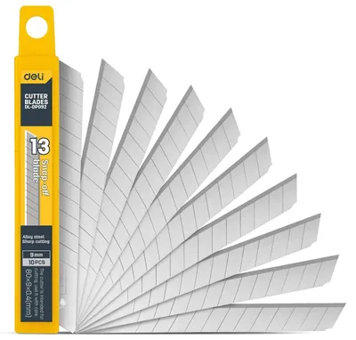 Produktbild von Ersatzklinge für Modellmesser Deli EDL-DP092, 9mm, 10 Stk.