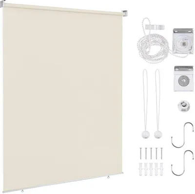 Image de Parasol Thermo occultant - Parasol vertical - Résistant aux intempéries - Beige 160 x 240 cm