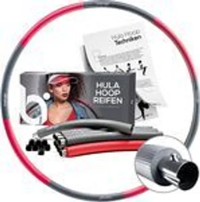 Produktbild von Baenger Hula Hoop Reifen Fitness Bauchtrainer Grau Rot