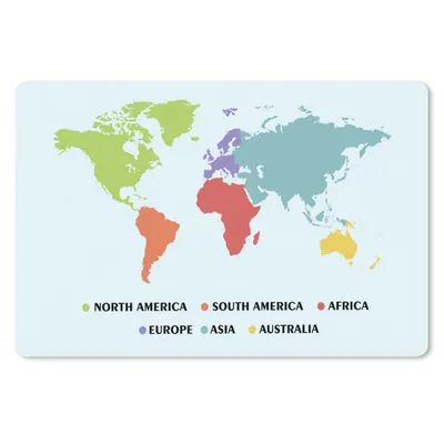 Produktbild von MuchoWow® Mauspad Mousepad Weltkarte Kinder - Trendy - Farben 27x18 cm - Mousepads - Maus Mat - Pad - Mausunterlage - Büroartikel - Desk Matten
