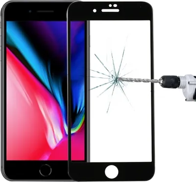 Zdjęcie produktu dla Dla iPhone 8 Plus & 7 Plus 0.3mm 9H Twardość powierzchni 5D Zakrzywiony Ochraniacz ekranu ze szkła hartowanego