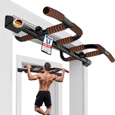 Produktbild von DH FitLife Klimmzugstange Türrahmen ohne Schrauben kein Abrutschen mit Multigriff-Positionen, Reckstange Turnstange Türreck, für Türrahmen 65-92cm