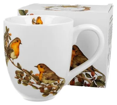 Obrázok produktu pre Porcelánový hrnek XXL Bird's World - EUROPEAN ROBINS