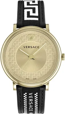 Produktbild von Versace VE5A02121 V-Circle Greca Edition gold schwarz weiss Herren Uhr NEU