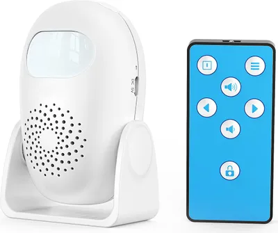 Produktbild von pir bewegungsmelder alarm innen, 110db alarmanlage mit fernbedienung, 3 modi, 4 lautstufen, haussicherung für geschäft & wohnung