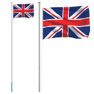 Produktbild von Flagge Großbritanniens mit Mast 6,23 m Aluminium