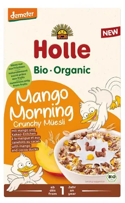 MUSLI Z MANGO BEZ DODATKU CUKRÓW OD 1 ROKU DEMETER BIO 200 g - HOLLE