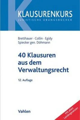 Produktbild von 40 Klausuren aus dem Verwaltungsrecht