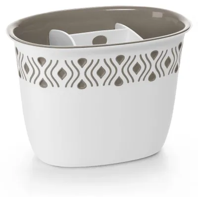 Image de Stefanplast, couleur taupe, égouttoir à couverts, qualité supérieure 100%, fabriqué en Italie, dimensions : 19,5 x 13