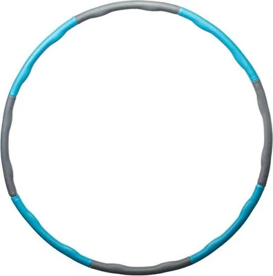Image de Hula-hoop de remise en forme réglable gris-bleu - Diamètre 90 cm - Entraînement sportif