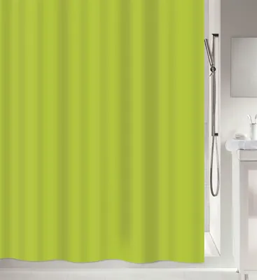 Produktbild von Spirella Anti-Schimmel Duschvorhang - Anti-Bakteriell, waschbar, wasserdicht - Polyester, "Atlas" 180x200 cm grün