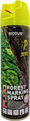 Produktbild von Biodur | Sprühlack - Gelb - 500ml, Sprühfarbe, Fluoreszierend - Forstmarkierungsspray, Bergwerken, Topographie, für Holz