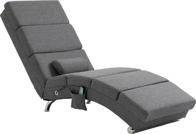 Produktbild von Massagesessel Relaxsessel Liegesessel 8 Vibrationspunkte, 5 Modi, 8 Vibrationspunkte, 56 x 168 x 84 cm, Grau