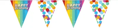 Zdjęcie produktu dla Folat bv vlaggenlijn rainbow happy birthday, 6mtr.