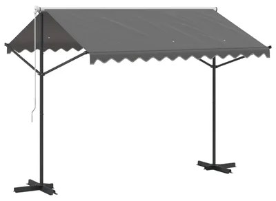 Produktbild von vidaXL Freistehende Markise Grau 3 x 3 m Polyester