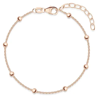 Produktbild von MATERIA by Matthias Wagner Rosegold Armband mit Kugeln Silber 925 rosé vergoldet SA-88-Rosegold