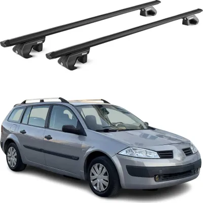 Image de Barres de toit transversales pour Renault Megane II III Break 2003-16 Noir ABE