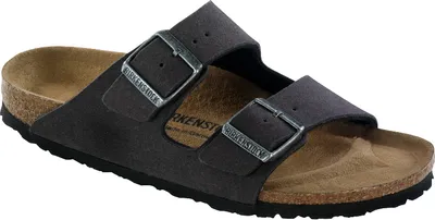 Produktbild von Birkenstock Arizona Daman + Herren Pantolette Microfaser veganen, Farbe:Anthracit, Größe:40, Weite:Normal