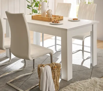 Produktbild von Esstisch "Fiastra" weiß Pinie Landhaus Tisch 160 x 90 cm
