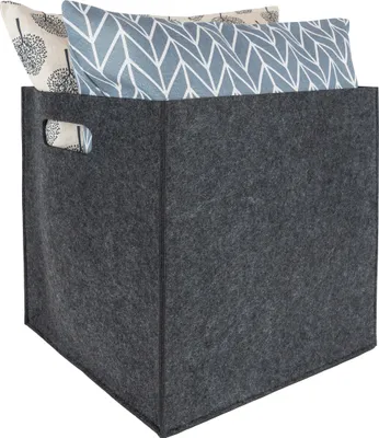 Produktbild von QUVIO Filzablagefach - Filzablage quadratisch - Aufbewahrungskorb - Aufbewahrungsbox - Aufbewahrungsboxen - 31x31x32 cm - Grau