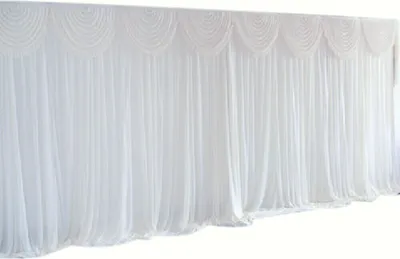 Obrázek produktu pro 3x3m opona Ice Silk Svatební okno Party Props Background Stage Photo Studio Decoration Fabric Backdrop (bílá)