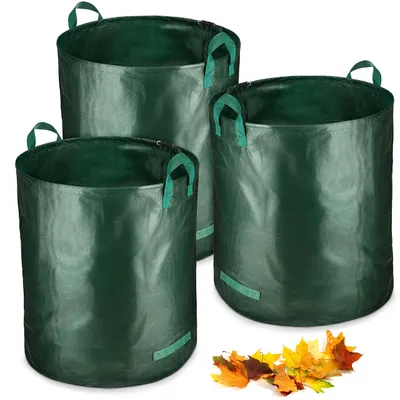 Produktbild von Set von 3 Gartenabfalltaschen 272L, Robust und Faltbar