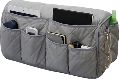 Produktbild von INF Sofa-Armlehnen-Organizer, Fernbedienungs-Halter Grau