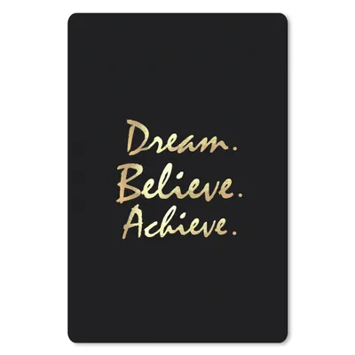 Produktbild von MuchoWow® Mauspad Mousepad Zitat - Traum - Schwarz - Gold 40x60 cm - Mousepads - Maus Mat - Pad - Mausunterlage - Schreibtisch Accesoire