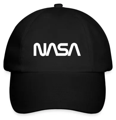 Produktbild von Spreadshirt NASA Logo Baseballkappe, One size, Schwarz/Schwarz