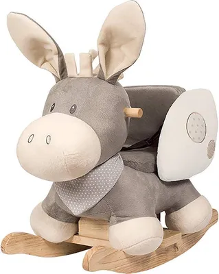 Productafbeelding van Nattou schommeldier, ezel, cappuccino/beige