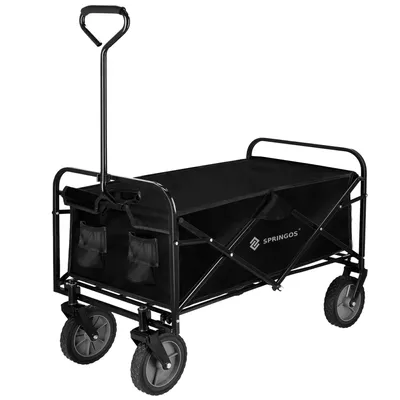 Immagine prodotto di Carrello pieghevole Springos® da 105 litri Carrello da trasporto Carrello a mano per bambini Trolley fino a 80 kg