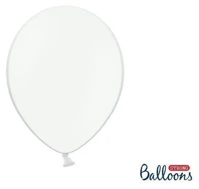 Image de 50 pcs. Ballon Ø30cm "Uni Pastel" | Blanc